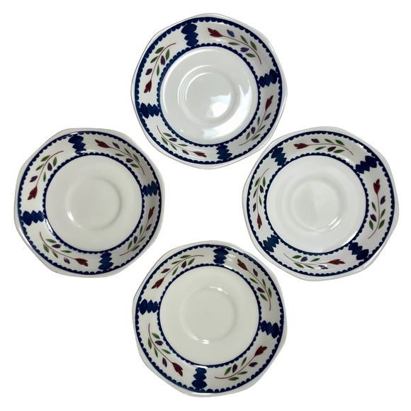 ADAMS Ironstone Lancaster Set of 4 Teacups & Saucers Made in England - Picture 4 of 12